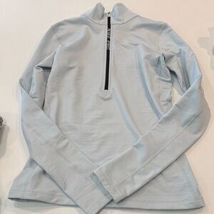 Nike Women's Light Blue Quarter-Zip Performance Top